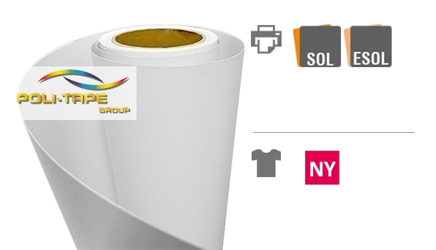 Poli-Tape ULTIMATE PRINT NYLON 4035, 100 µ, weiß matt, bedruckbare PU-Flexfolie für Eco-Solvent, Solvent Tinte